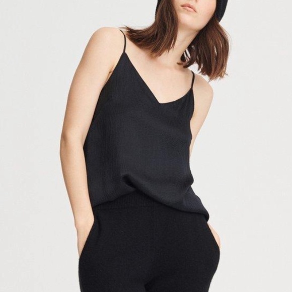 NWT RAG & BONE Black Astrid Silk Cami Slim Fit Top - XXS - Picture 1 of 14